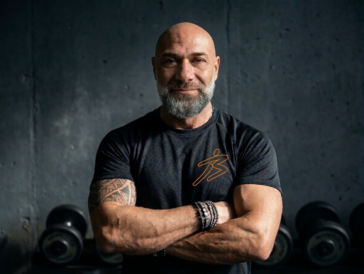 Ritratto di Antonio, fondatore di Bodymind and Wellness (immagine generata con l’IA)